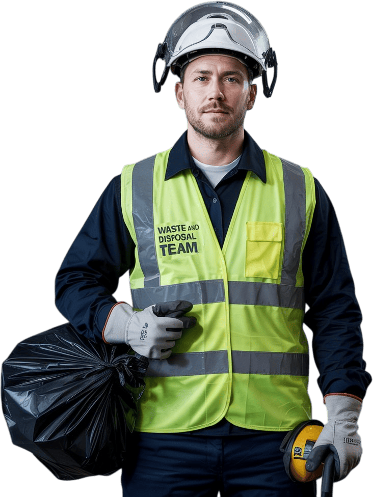 Waste and Disposal WordPress theme for home-3 slider Eco-friendly waste disposal team supporting sustainable junk removal
